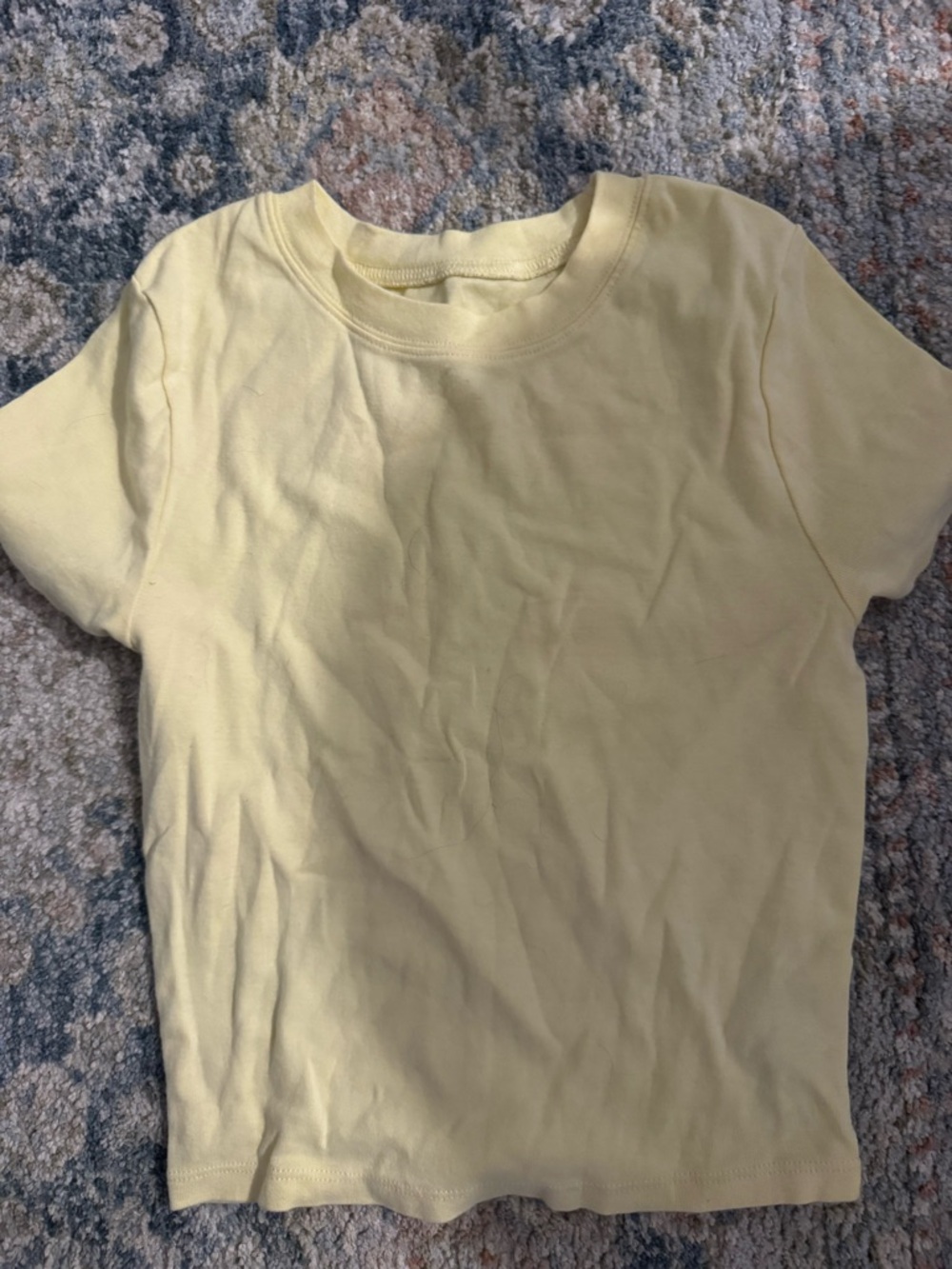 No Boundaries Pale Yellow Short Sleeve Crewneck Tee